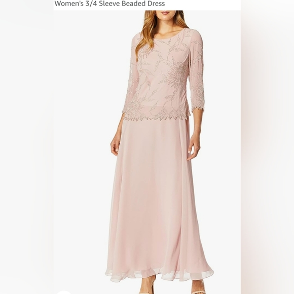 J Kara Women's Plus Size Scoop Neck Line 3/4 Sleeve Beaded 16W. NWT $209 - Picture 1 of 9